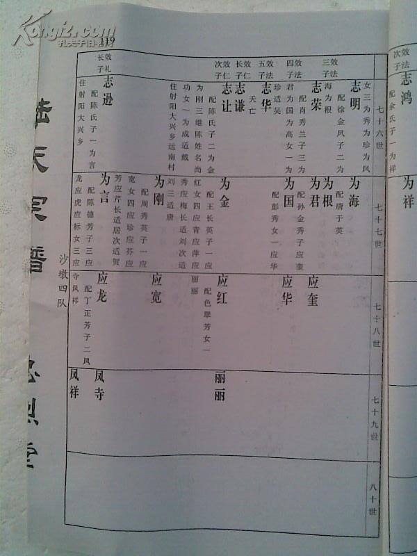 陆氏宗谱忠烈堂盐城支卷二双折页16开100张2005年版售原谱