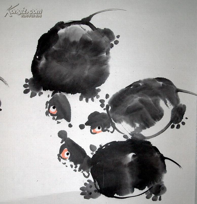 河北国画名家刘志义九龟长寿图