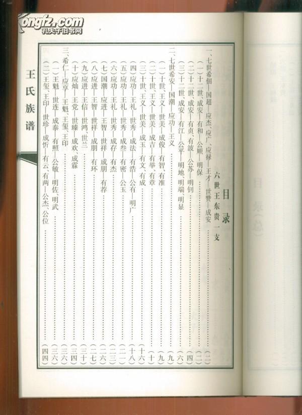 午山王氏族谱(全4册,即:王东贵一支;王东亚