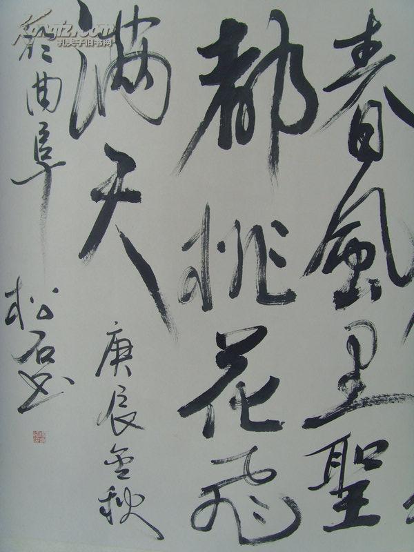 杨昌峰:书法:对联:孔府艺苑春风里 圣都桃花飞满天/美协会员,山东画院