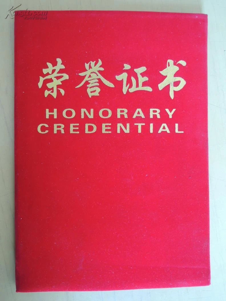 荣誉证书大绒布封面精美