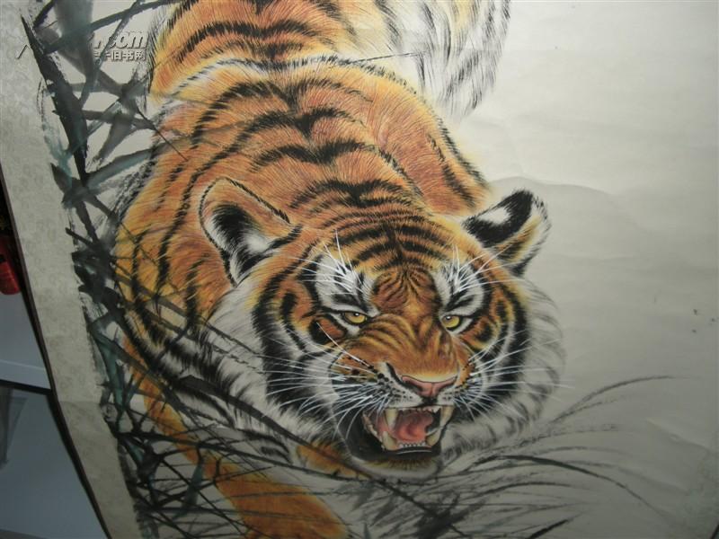 著名河北画家《王小六老虎》长1米2宽80公分