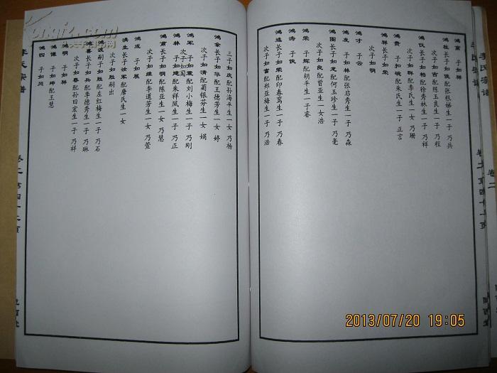 李氏族谱辈分排名_李氏族谱辈分排名全部(3)