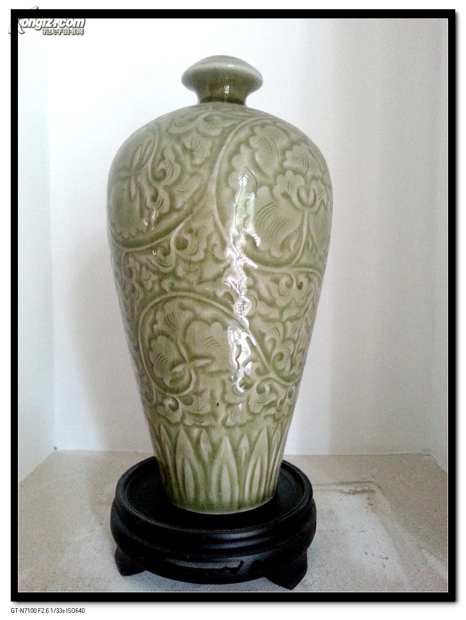 龙泉窑冰裂纹开片梅瓶包老