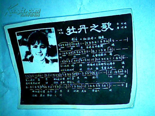 牡丹之歌简谱_牡丹之歌简谱歌谱(3)