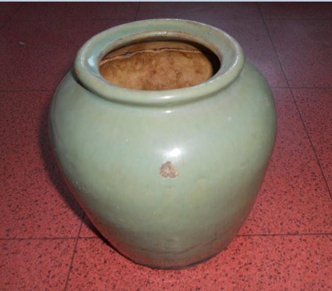 民国绿釉老坛子