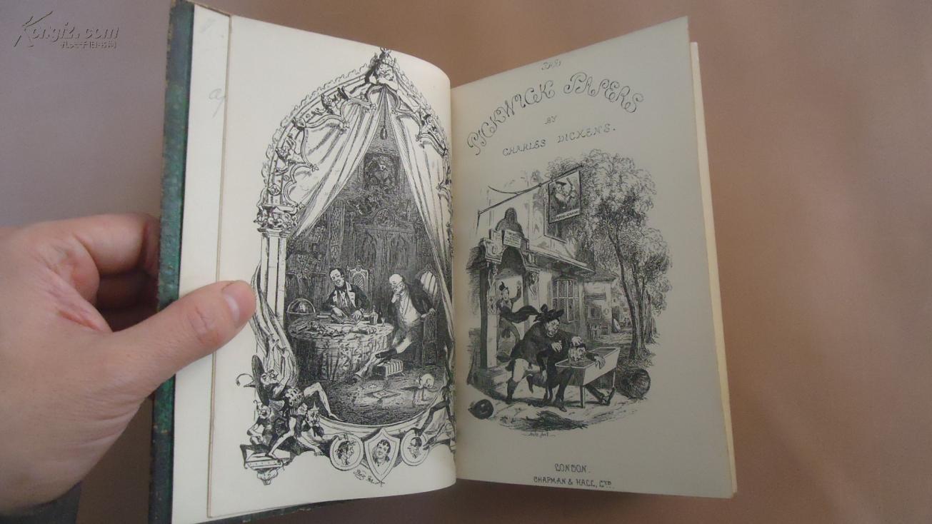 1895年charles dickens :papers of pickwick club 狄更斯《匹克威克