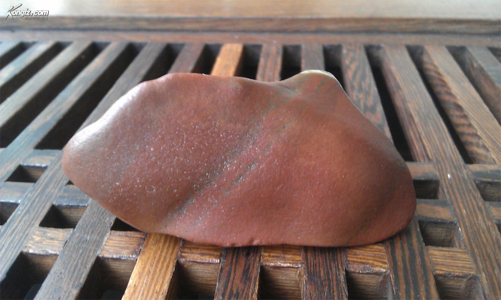 阿拉善玛瑙原石猪肝石摆件把件重422克