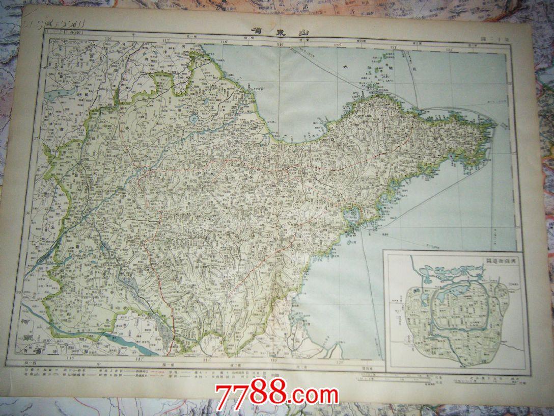 清代辛亥革命时期地图山东省州府厅附济南街道图资料性极强超详细