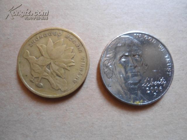 美元硬币7 5美分纪念币 2006年 美利坚合众国 杰斐逊像 送硬币盒 包邮