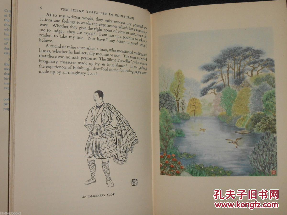 1948年伦敦出版,蒋彝著《爱丁堡画记》精装24开