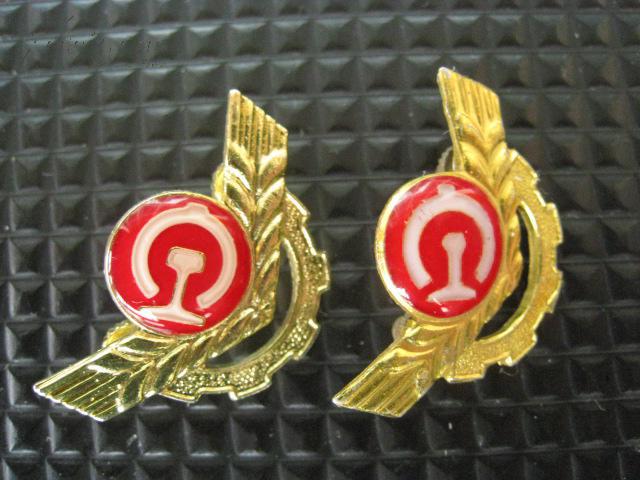 交通运输类徽章:铁路肩花(麦穗齿轮)