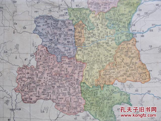 清光绪陕西地图辖西安府 榆林府 延安府 同州府 凤翔府 汉中府 兴安府