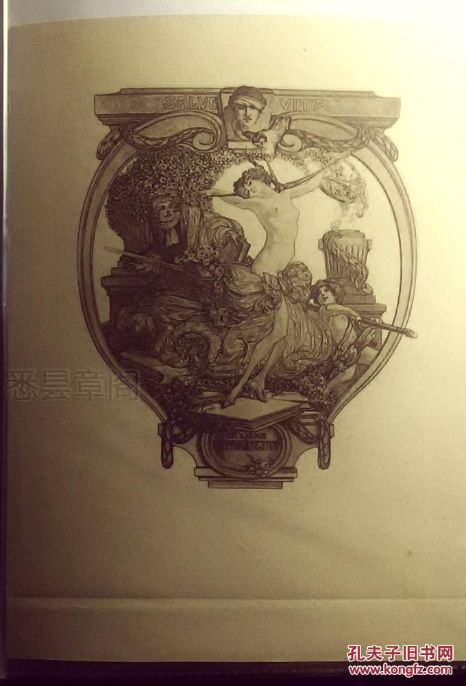 早期冯拜劳斯franzvonbayros藏书票10枚