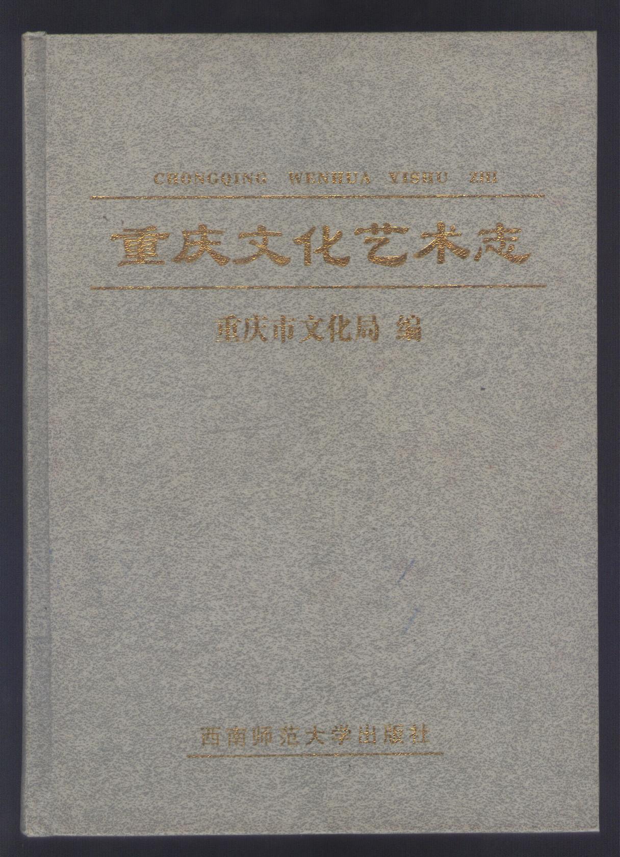 重庆文化艺术志 精装