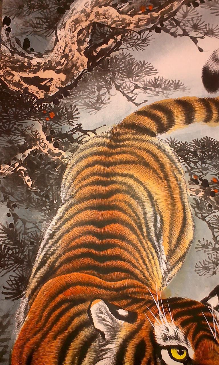 王蒙 虎经典下山虎 保真