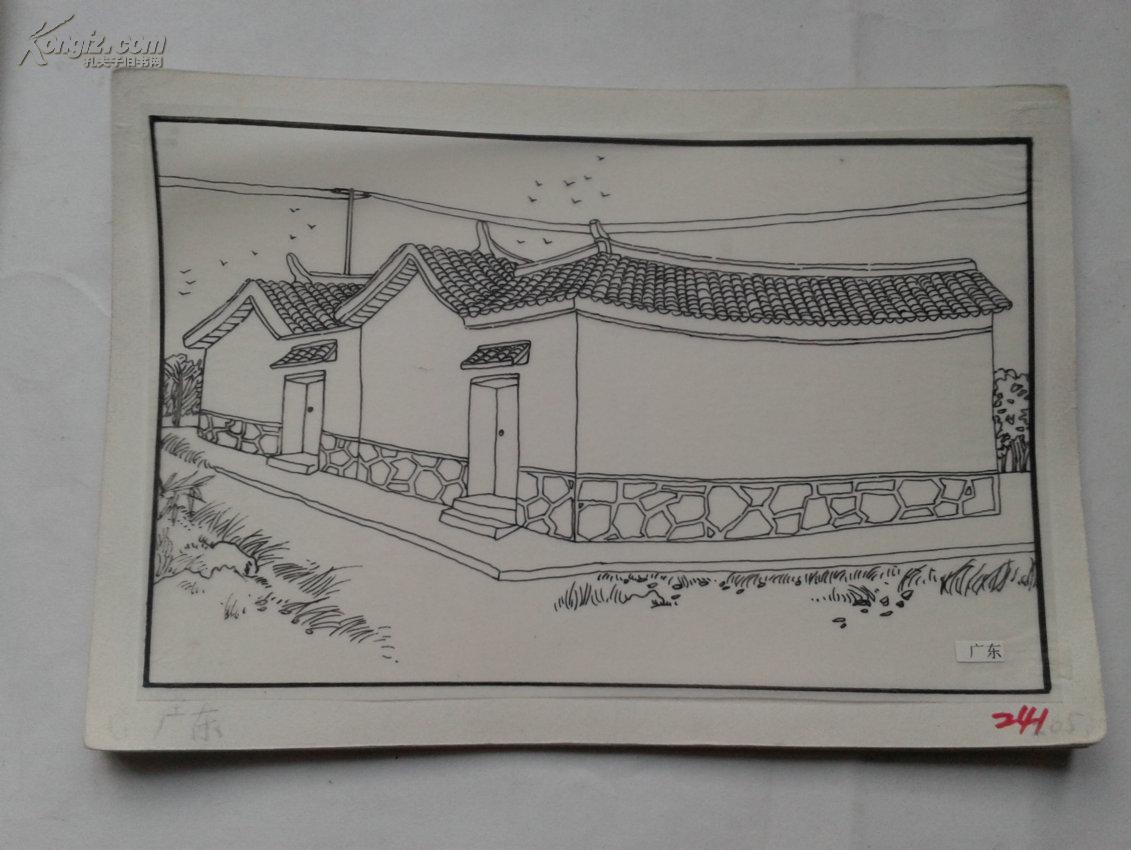 (补图)中国各地民居连环画原稿共存25幅 天津人民美术出版社