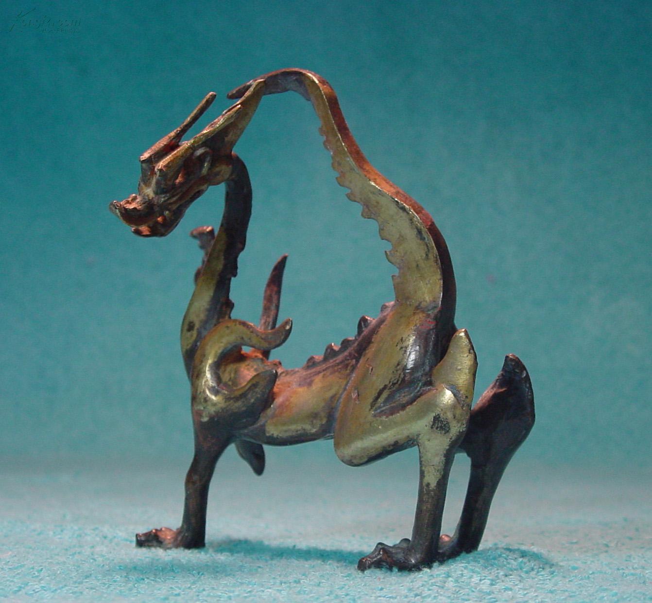 明代前鎏金铜飞龙