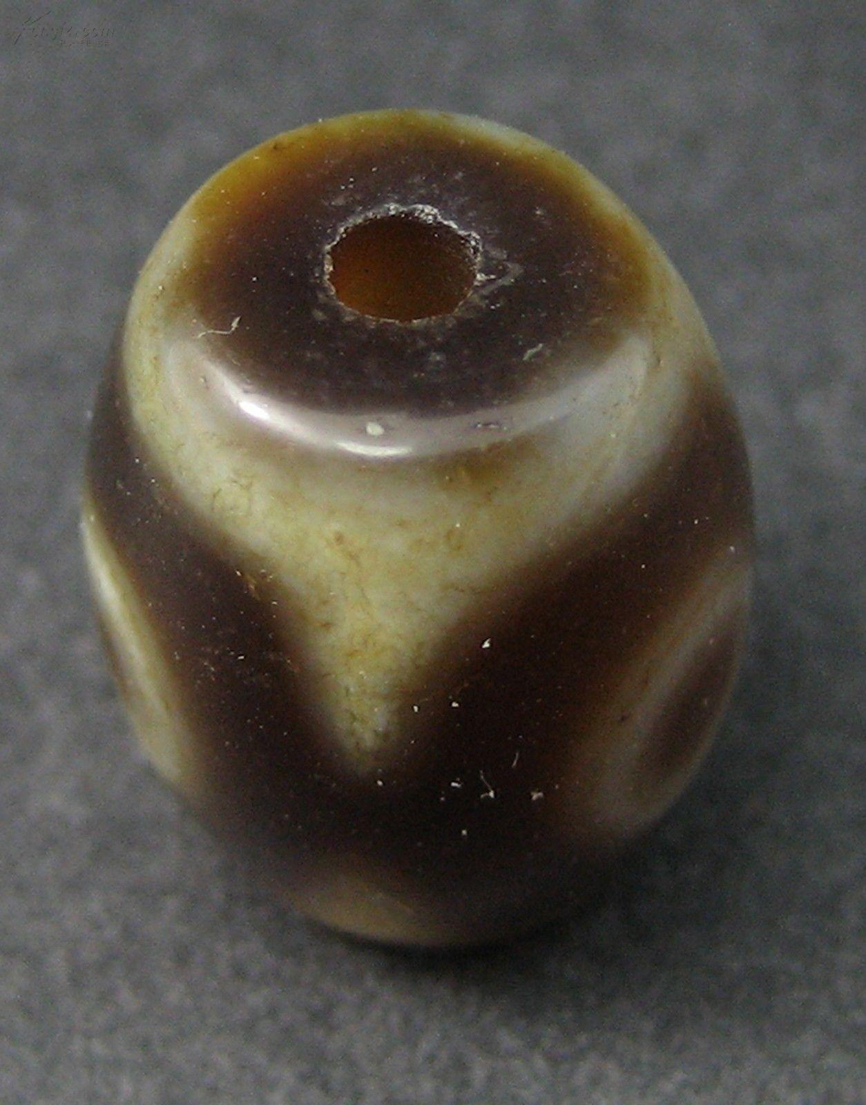 真正西藏三眼老天珠304kanoldtibetanagateamulet