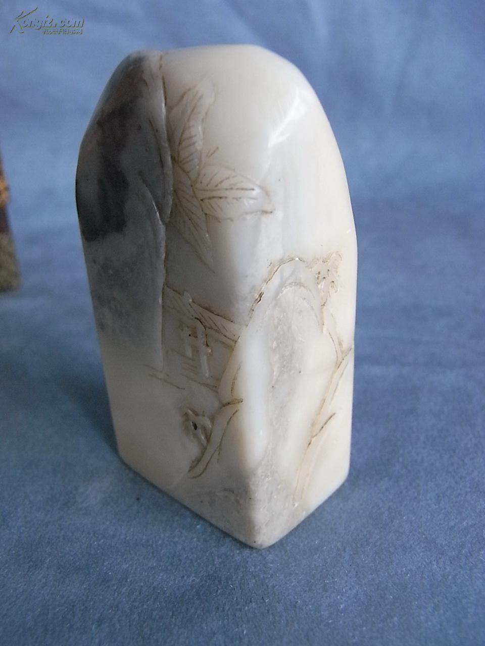 寿山白芙蓉石印章一方