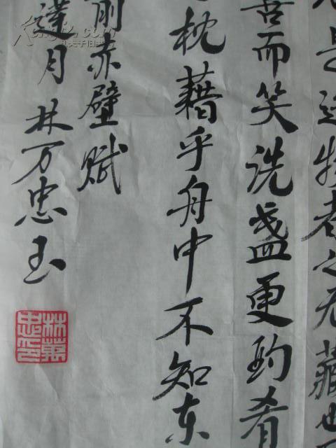 知名书法家林万忠先生书法:前赤壁赋