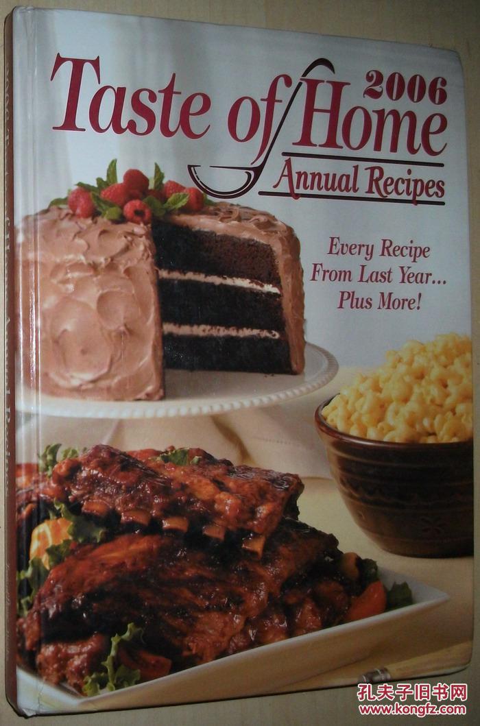 英文原版书 2006 taste of homes annual recipes 美国西餐菜谱