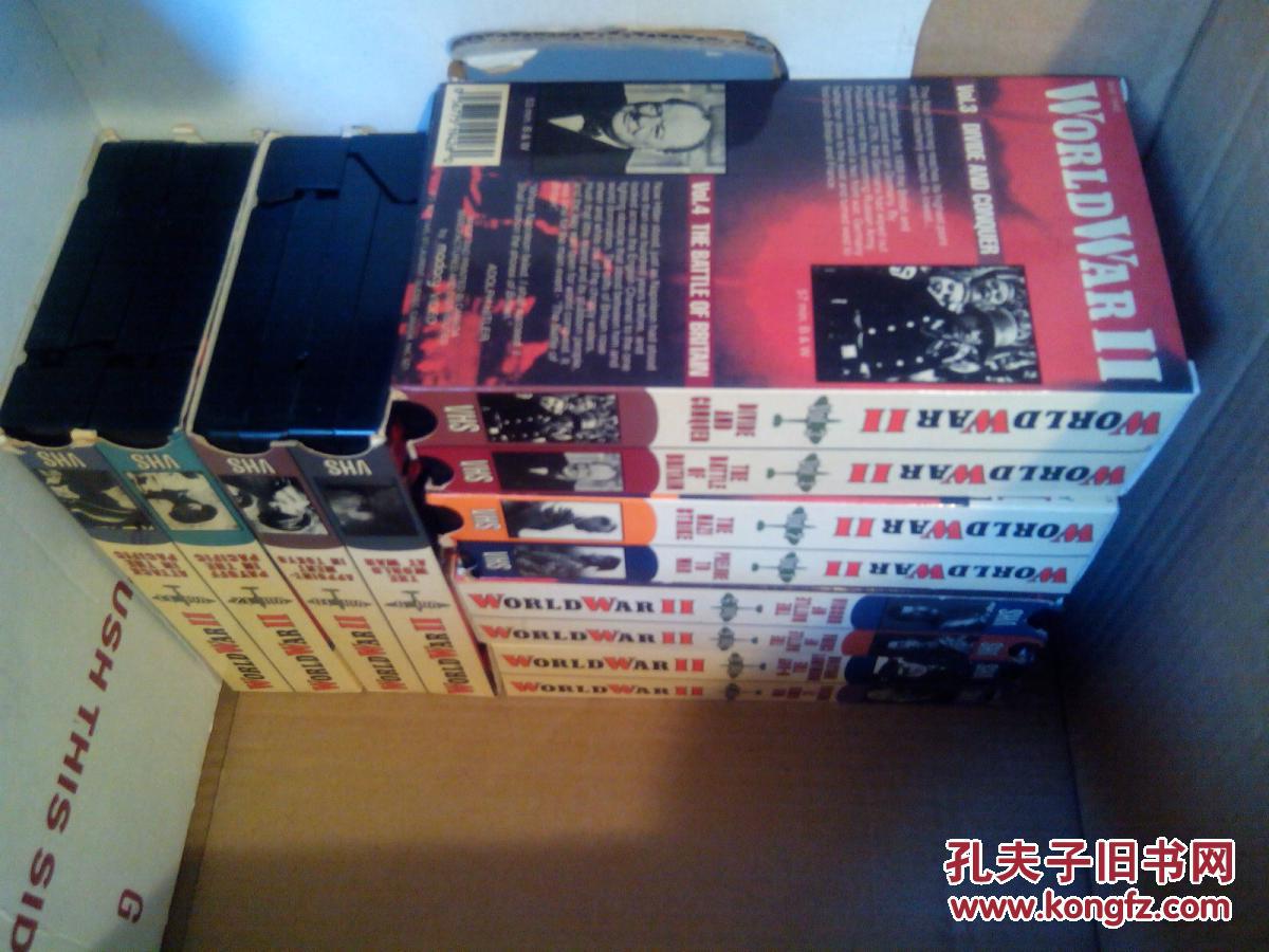 worlwarⅡvideocassettes第二次世界大战盒式录像带六盒十二盘