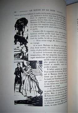 世界名著司汤达作品1922年法国出版《红与黑》图文并茂皮面精装10.