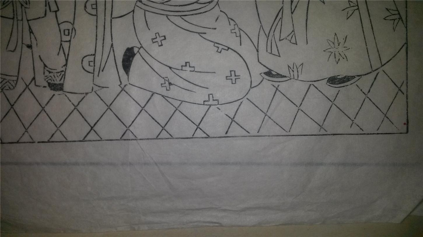 画店80年代存样线稿*木刻木版年画版画*24孝闵子骞芦衣顺母*