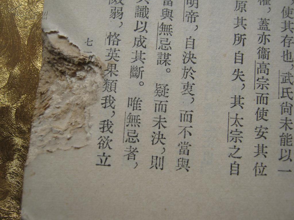 读通鉴论 下册《书脊及书口有鼠啮,不少正文字,少页码字》