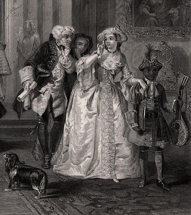 1853年雕刻版画《约翰逊博士在切斯菲尔德伯爵家的候见室》,威廉