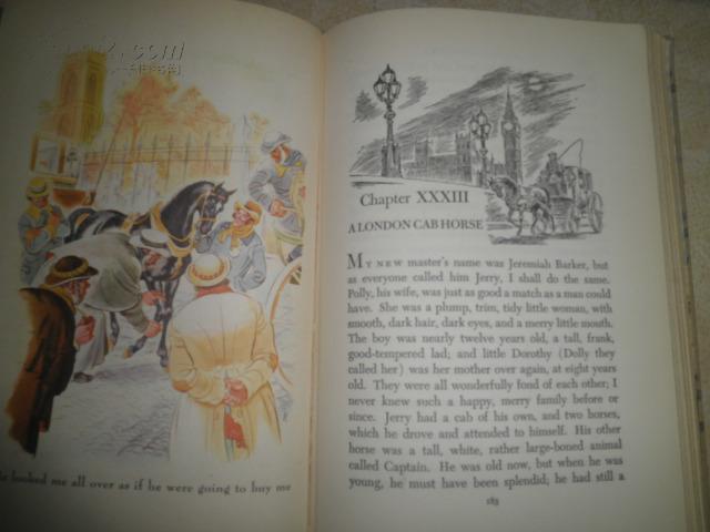 black beauty (1945年精装毛边本,内有10张左右彩色图)