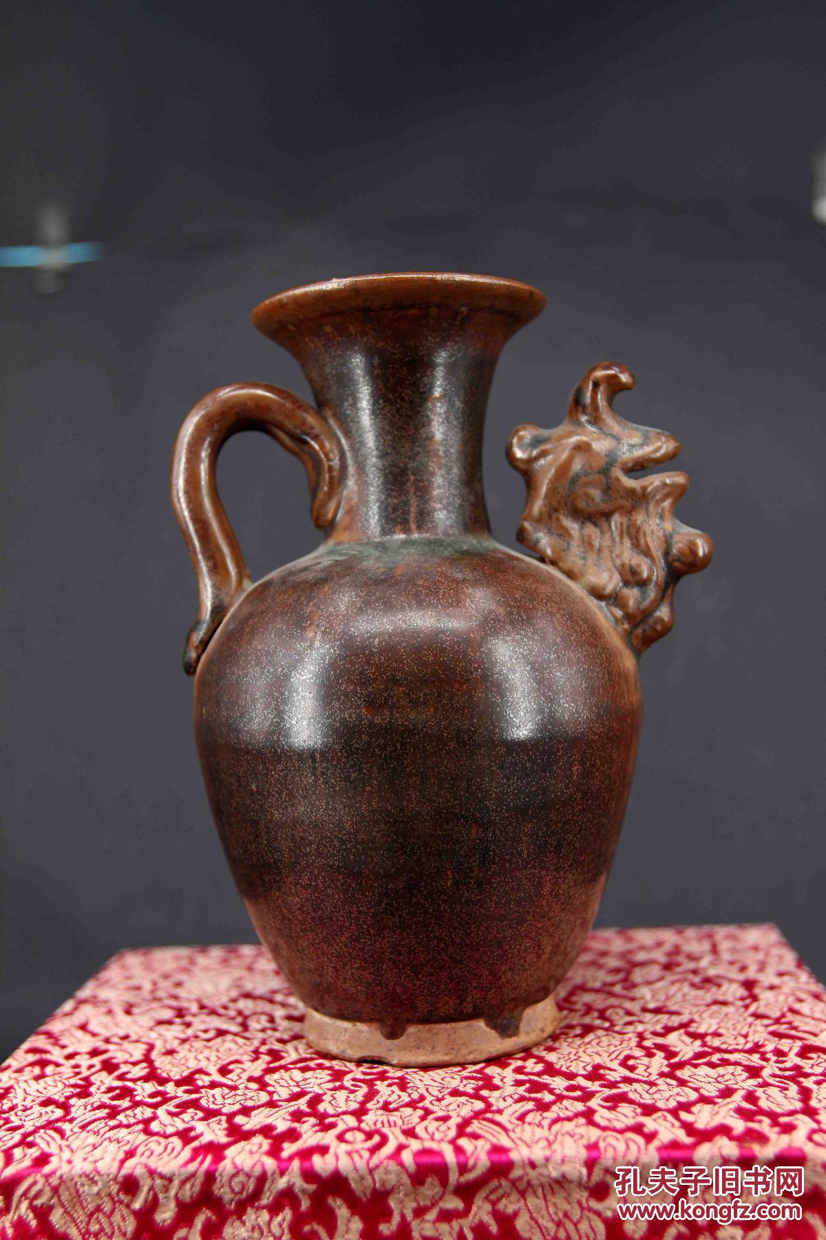 大宋建窑凤首壶,品像完美自如,鹧鸪斑曜变自然,难得一见的宝贝!