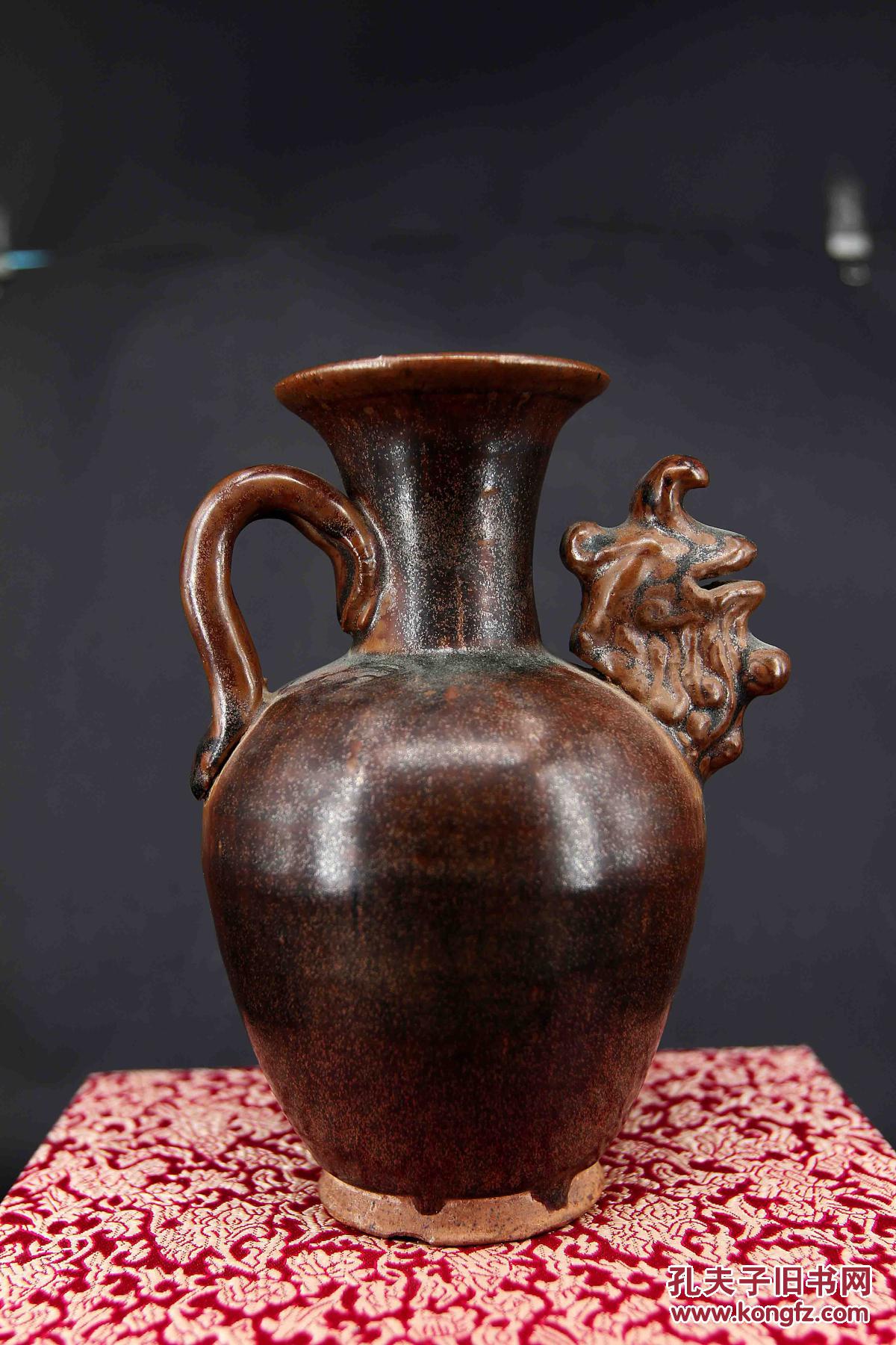 大宋建窑凤首壶,品像完美自如,鹧鸪斑曜变自然,难得一见的宝贝!