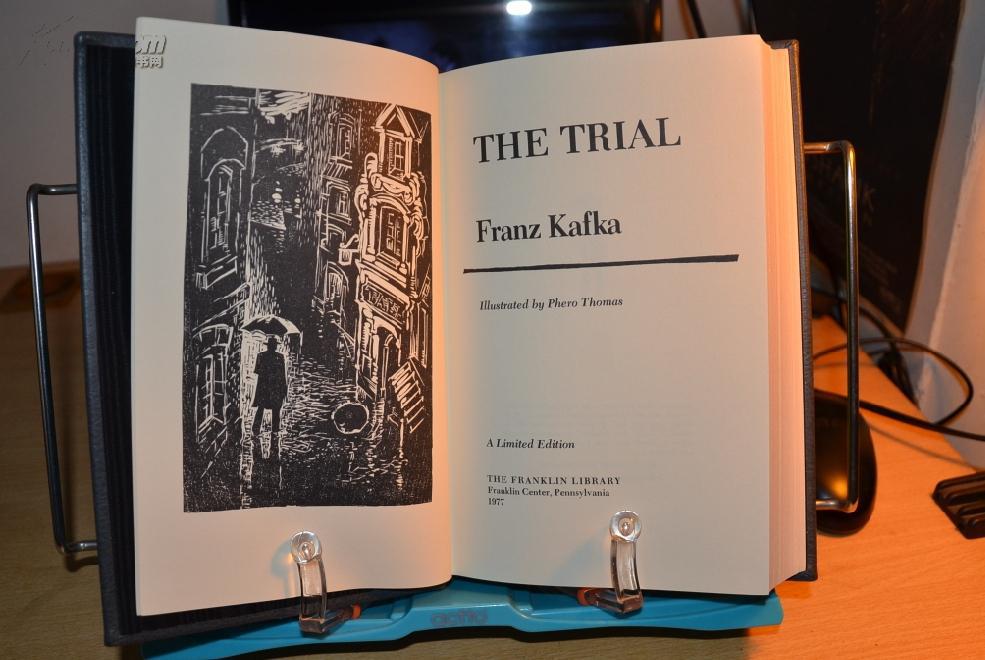 thetrial审判卡夫卡著franklinlibrary富兰克林图书馆1977年全牛皮