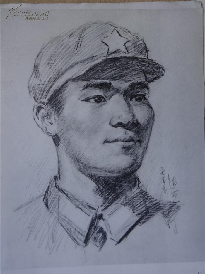 人物素描选(2)新战士 一页