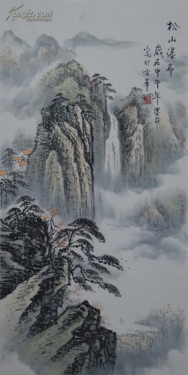 国际美术家协会会员墨庄水墨山水画松山瀑布ss0483 拍品编号:19928560