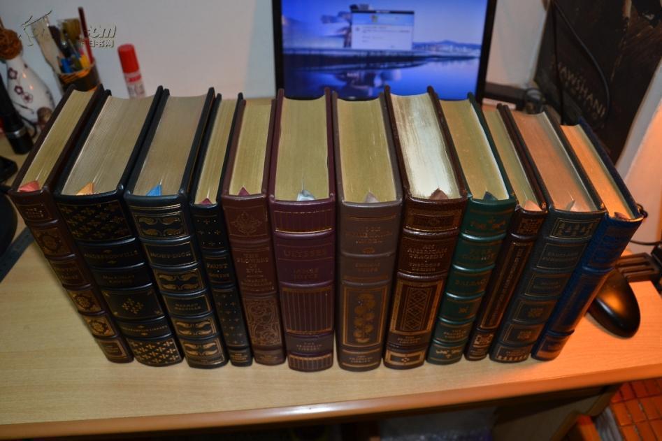 美国富兰克林出版社七八十年代出版限量版真皮精装竹节书脊,三面刷金