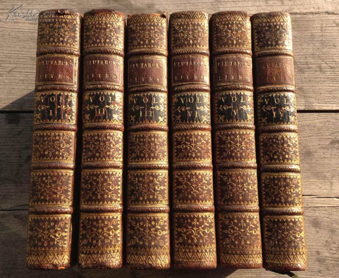 1758年普鲁塔克希腊罗马名人传plutarchslives堪称西文史