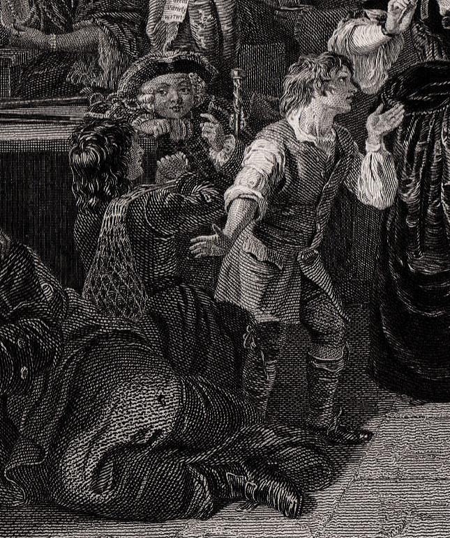 1851年雕刻版画南海泡沫事件詹姆斯卡特尔3324cm