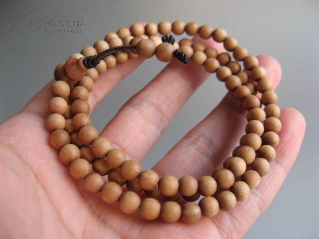 2c204直径5毫米108粒越南老山檀香木圆珠项链