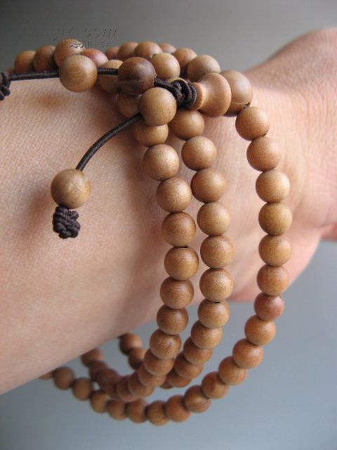 2c204直径5毫米108粒越南老山檀香木圆珠项链