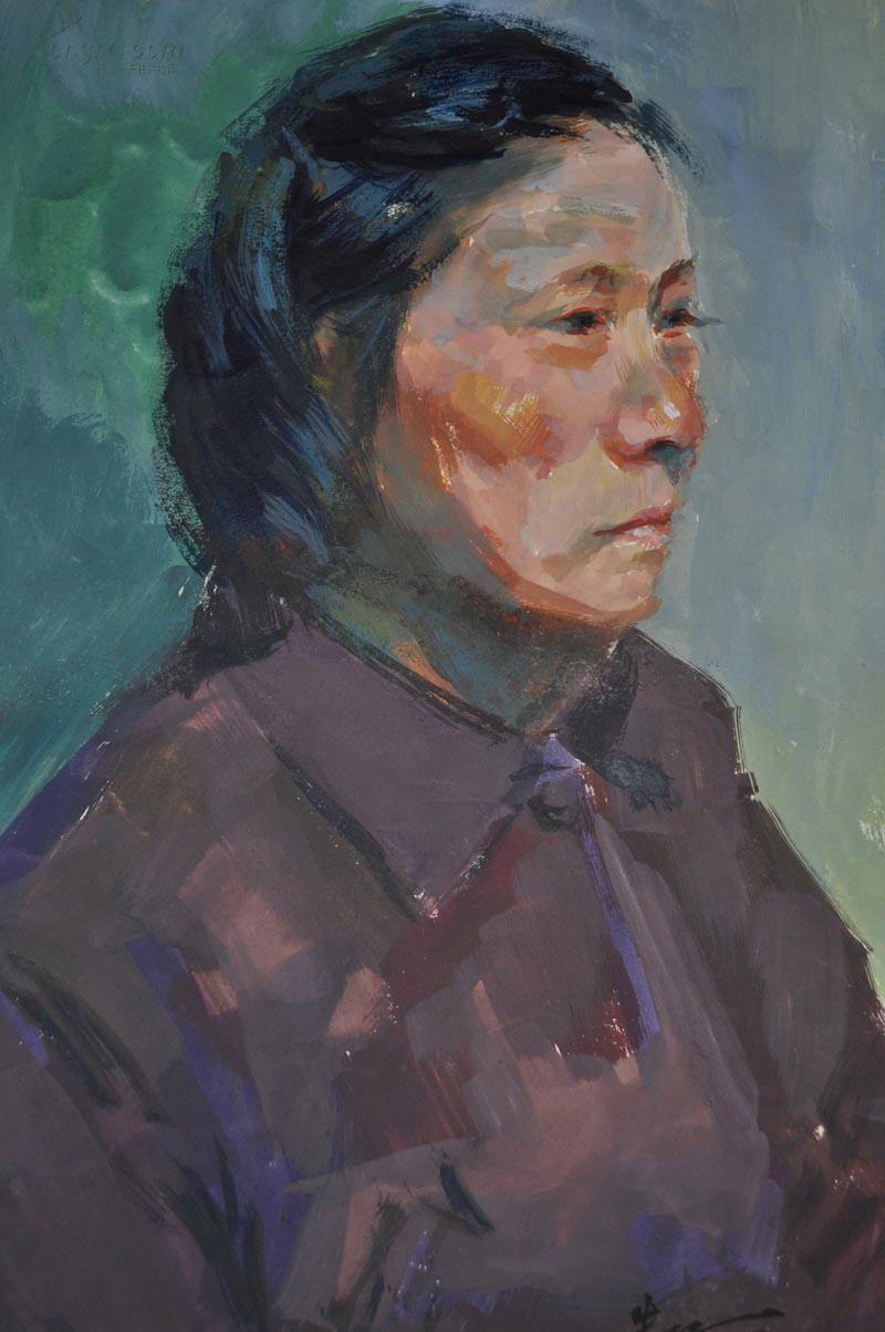 朱乃正 人物 水粉画