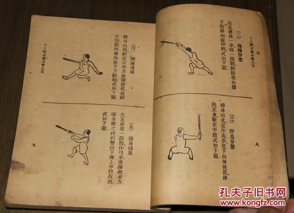 十八般武艺全书(珍稀民国武术书,缺封面,封底,版权页