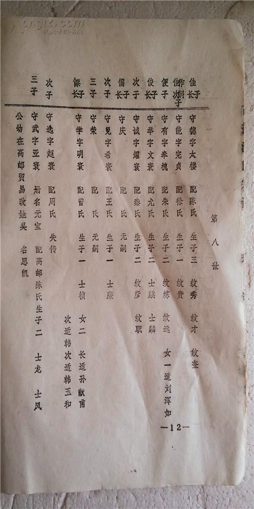 家谱----沈氏宗谱[三善堂]盐城从政公支 16开 82页 1990年版 售复印件