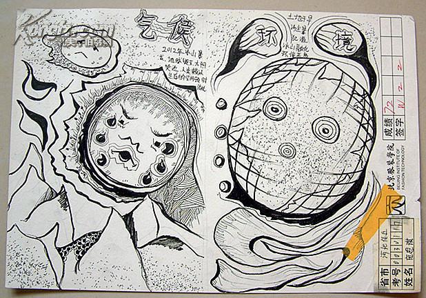 北京服装学院关于地球环境的小品画22张(二)
