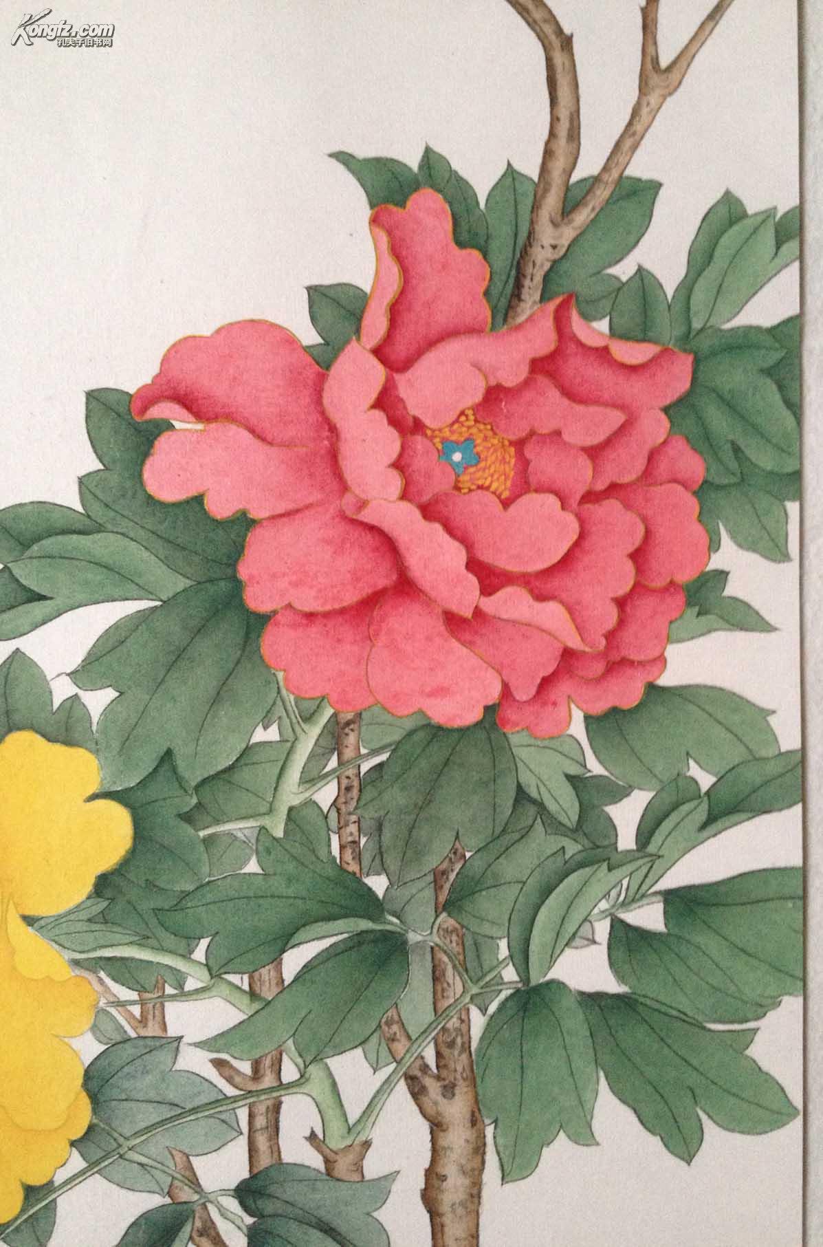 于非闇工笔牡丹富贵图(包手绘)!
