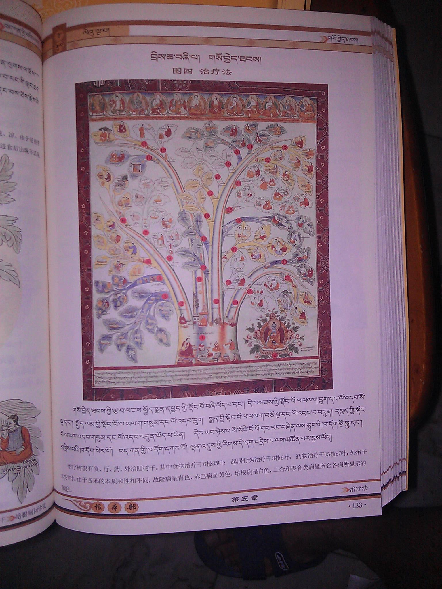 四部医典曼唐详解(全六册)16开大部头,2319页,7公斤重