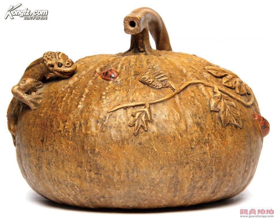 陈鸣远制紫砂南瓜