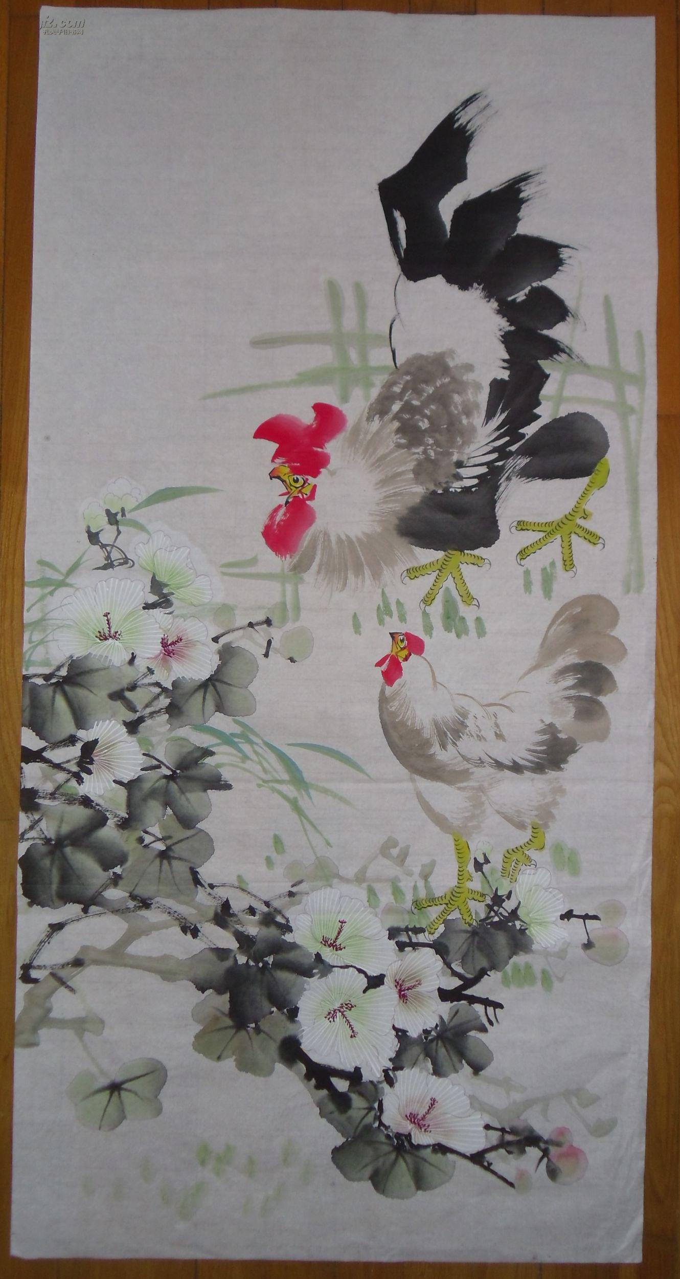 手绘真迹国画:无款大吉图4 四尺全开